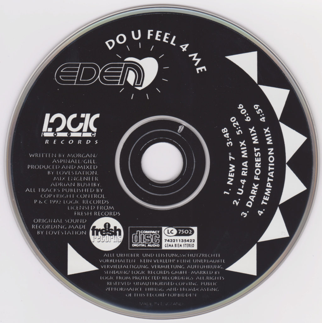 Eden - Do U Feel 4 Me (1992, CDM, Logic Records – 74321135422) (320K) Cd10
