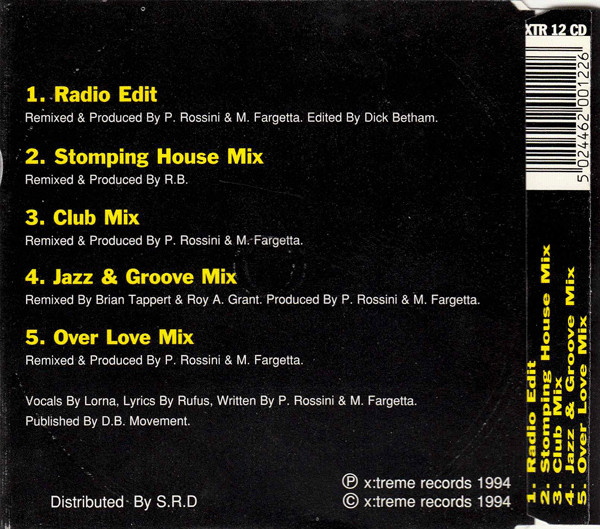 Fargetta - Your Love (CD-Single, Treme Records – XTR 12 CD) (UK, 1994) (FLAC) Contr165
