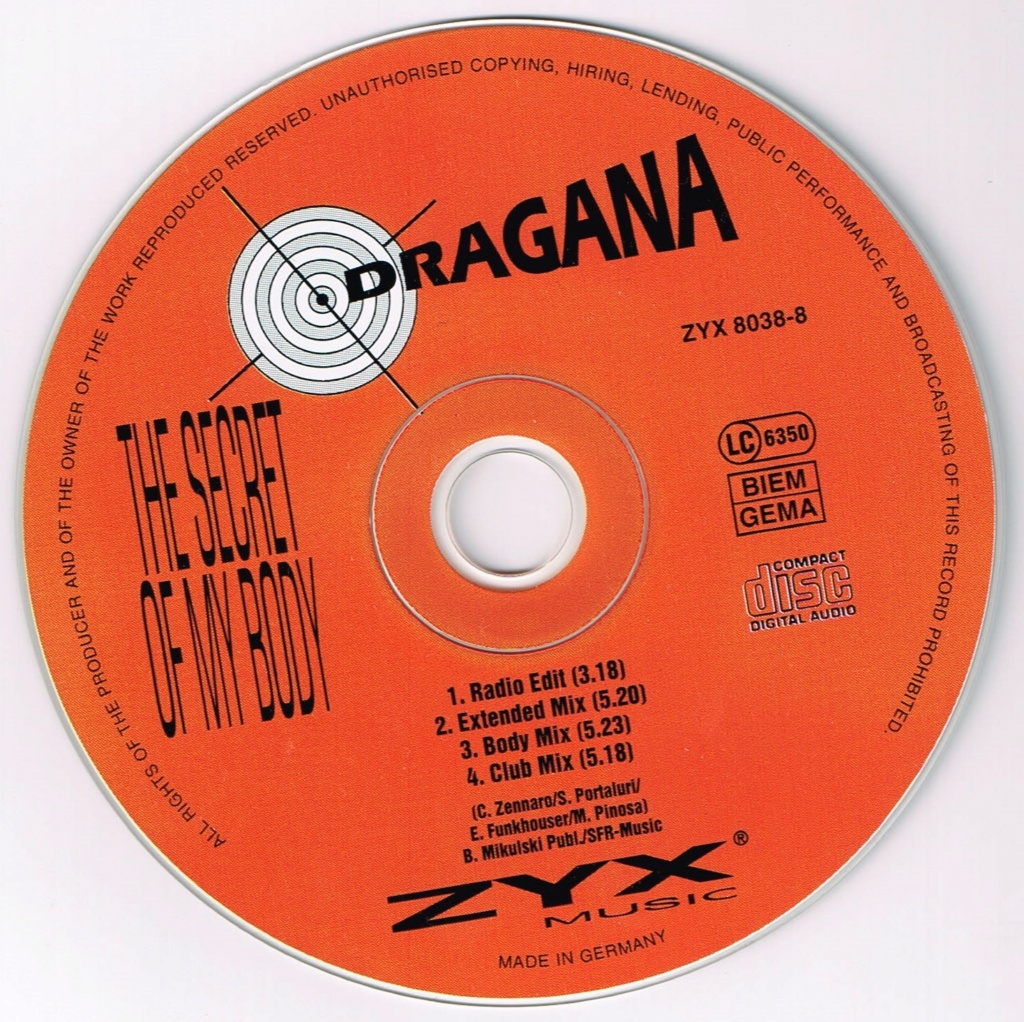Dragana - The Secret Of My Body (CDM, 1996) (320K) Dragan12