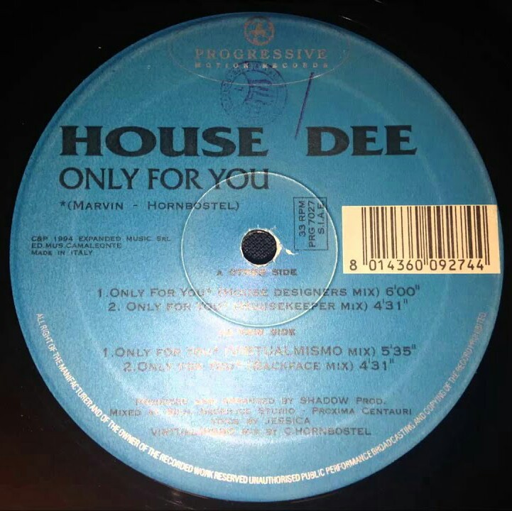 House Dee - Only For You (Vinyl, 12'') PRG (Progressive Motion Records) (PRG7027) Italy (1994) (320K) Img_2012