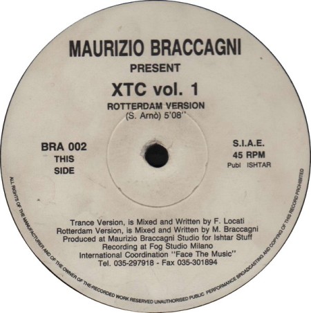 Fabio Locati & Maurizio Braccagni – XTC Vol. 1 {Techno, Hardcore} (1993) - [22/02/23] R-111510