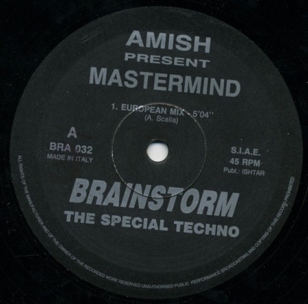 Amish – Mastermind (Vinil 12", Brainstorm – BRA 032) {Techno, Hard Trance} "1994" - [22/02/23] R-766810