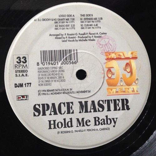 Space Master - Hold Me Baby (12'' Vinyl,  DJ Movement – DJM 177) (1996-ITA) (320K) Vinil59