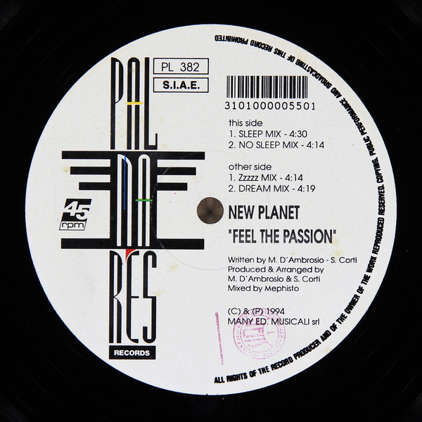 New Planet – Feel The Passion (12'' Vinil, Palmares Records – PL 382) (1994) 320K Vinil65