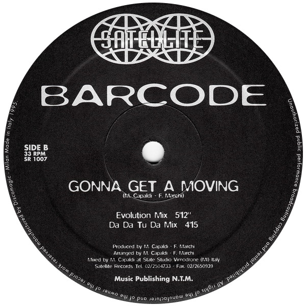 Barcode - Gonna Get A Moving (Maxi-Single),  Satellite Records – SR 1007 (1995 - ITA) (320K) - Vinil_16