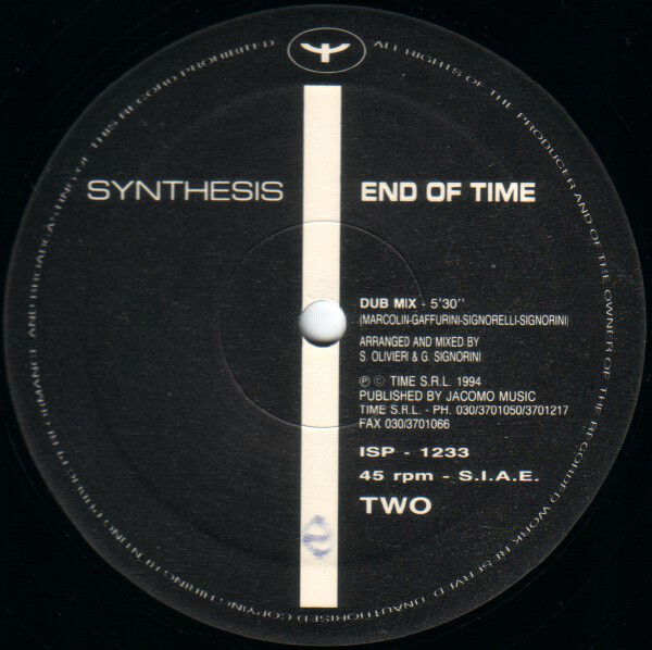 Synthesis - End Of Time (12'' Vinil, Italian Style Production – ISP 1233) (ITA, 1994) (320K) Vinil_23