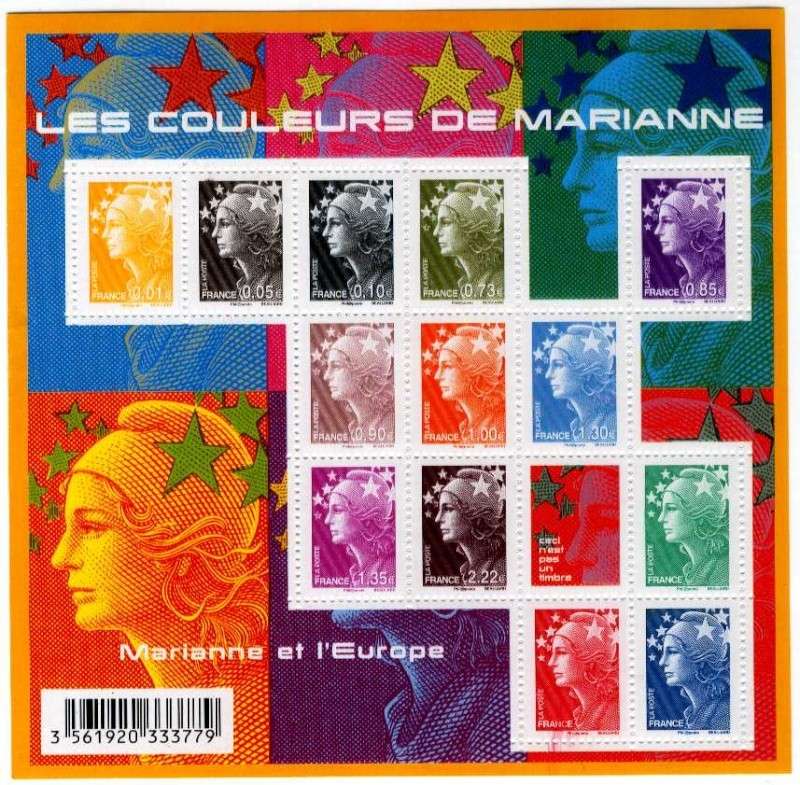 Les couleurs de Marianne - Feuillet de 2009 F440911