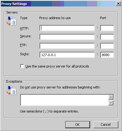 Web Browsing through Putty SSH tunnel HOW TO 711