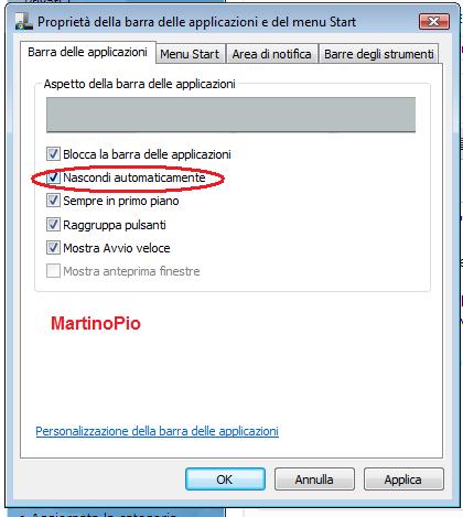 Come nascondere la barra Start in Windows Vista Screen11