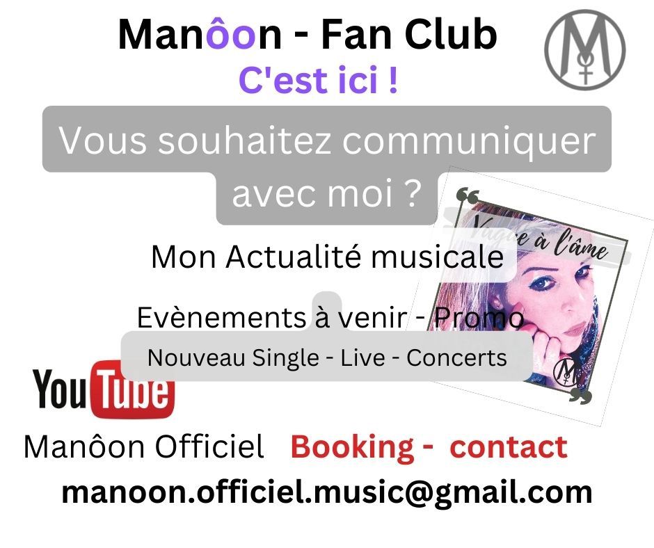 Fan Club de la Chanteuse Française Manôon - Groupe Facebook Nouvea10