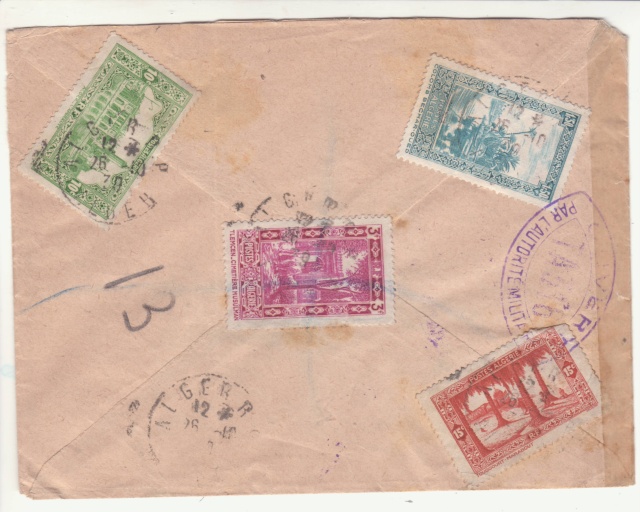 Cachet " étoile " sur courrier de et vers l'Algérie en 1939-40.  _1a_10