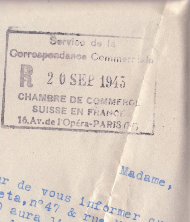 Lettre (de Paris) avec oblitération " rosette de Lyon" de septembre 1943 avec contenu. _4000611