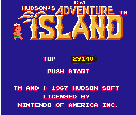 Hight score  ADVENTURE ISLAND (Wonder Boy) Captur14