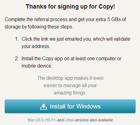 Nhanh tay lấy thêm dung lượng miễn phí cho dịch vụ lưu trữ đám mây COPY Copy110