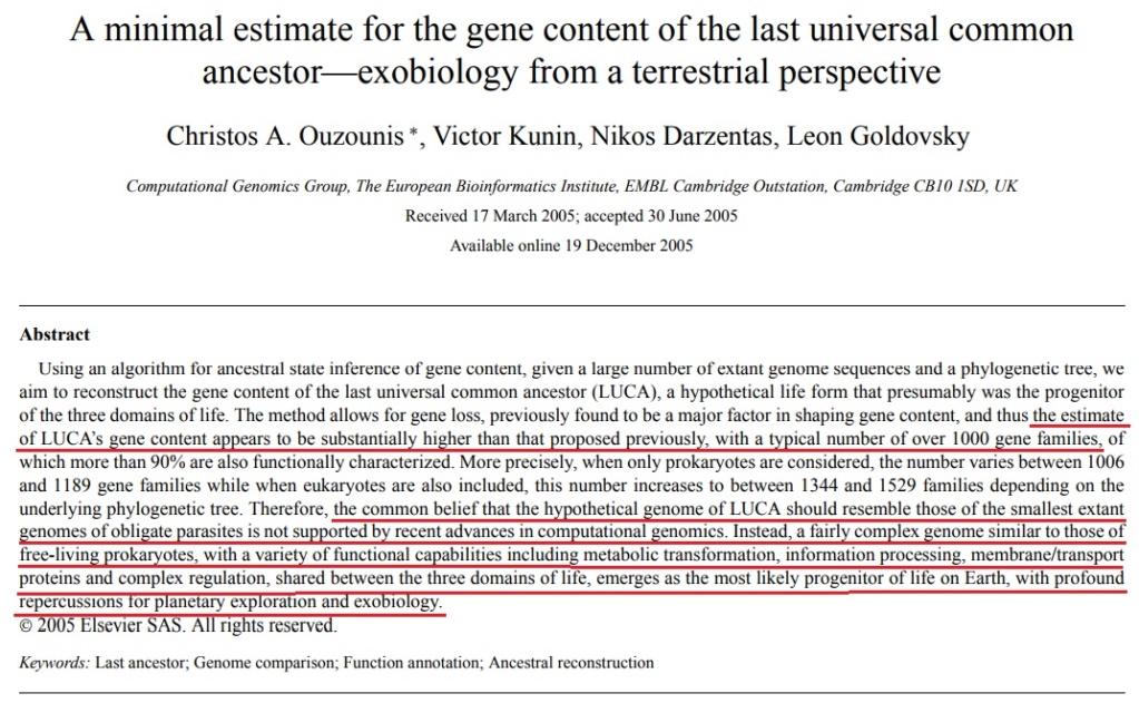 Abiogenesis: LUCA—The Last Universal Common Ancestor Sem_tz26