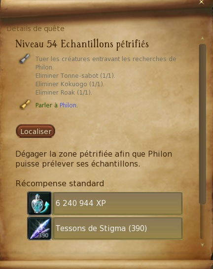 Lvl 53 - Le souffle du Dragon / Echantillons putréfiés - Inggison Echant10