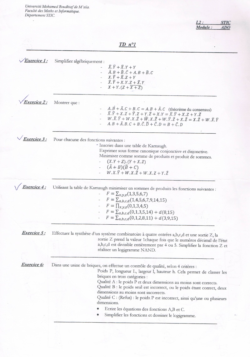 TD Architecture de données (ADO) دروس ado 110