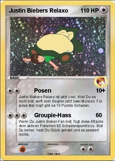 Selbsterstellte Pokemon Karten Justin10