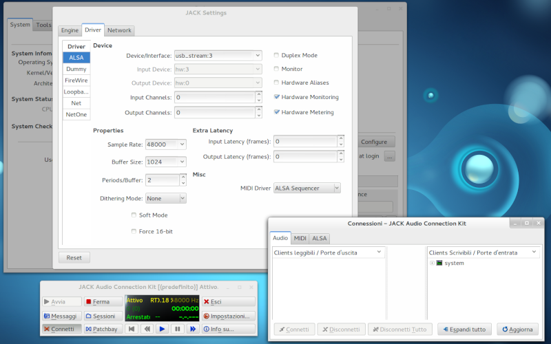 Tascam US122L su Ubuntu Gnome 13.04 - Jack non funziona Scherm10