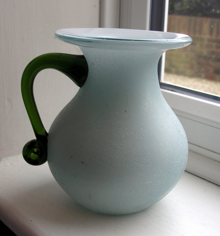 Mystery glass pitcher/jug/vase - Lafiore, Mallorca P4049516