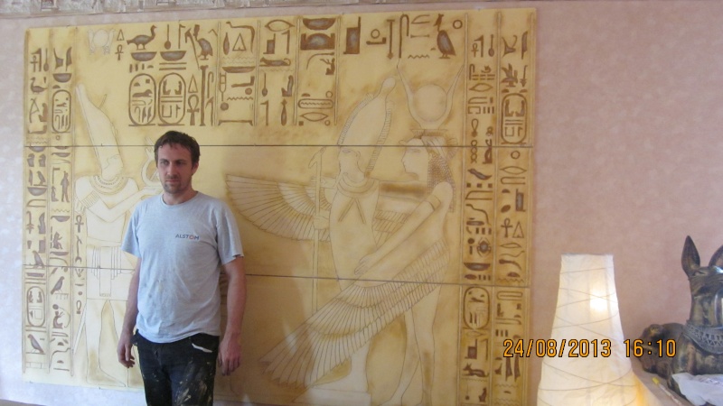 fausse fresque egyptienne de 1,80m x 2,50m Img_2718