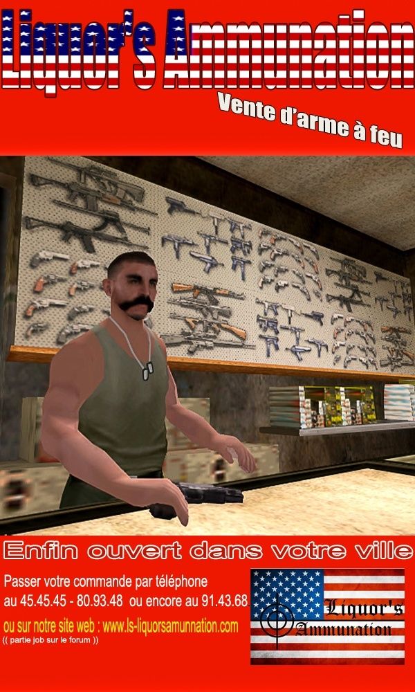 [Affiche posé partout dans votre ville] Liquor's Ammunation enfin ouvert dans Los Santos!! 13771810