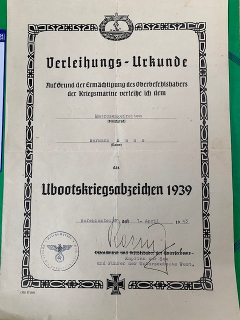 Documents de l'Obergefreiter du U-663 Hhwp_u10