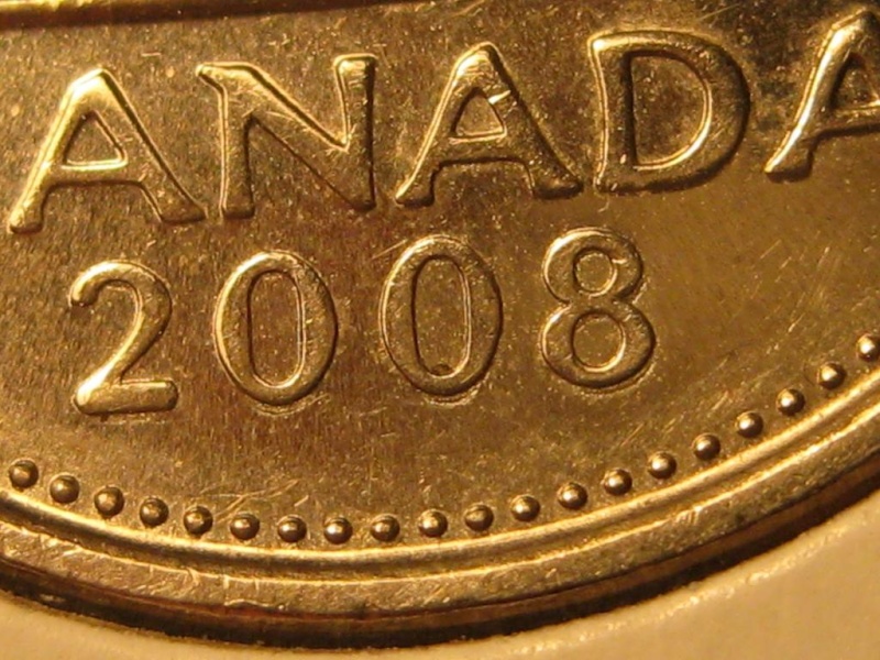 2008 - Coin Détérioré, Double "008" (Deteriorated Die) 55555511