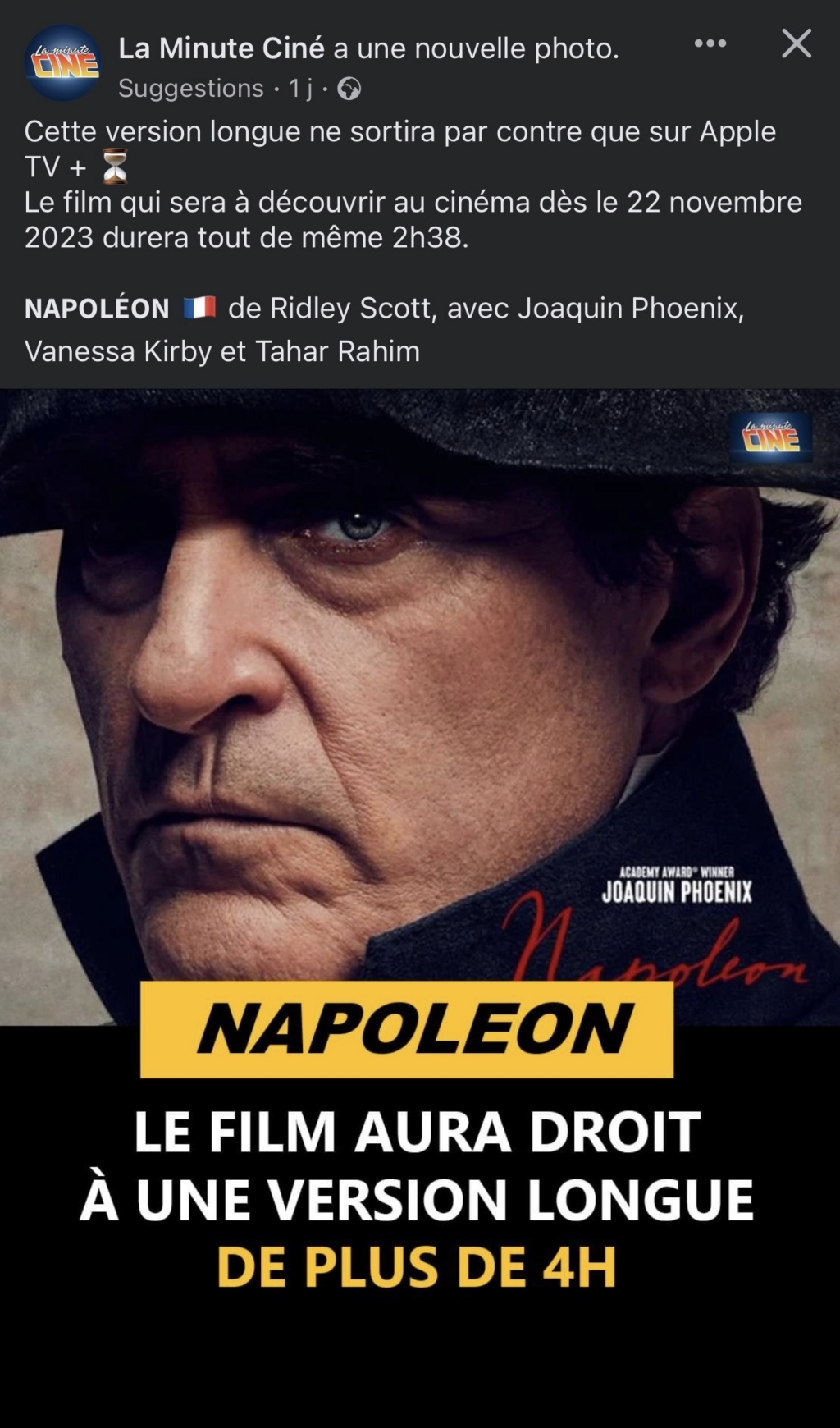 Film : Napoléon, de Ridley Scott, avec Joaquin Phoenix - Page 2 Img_0410