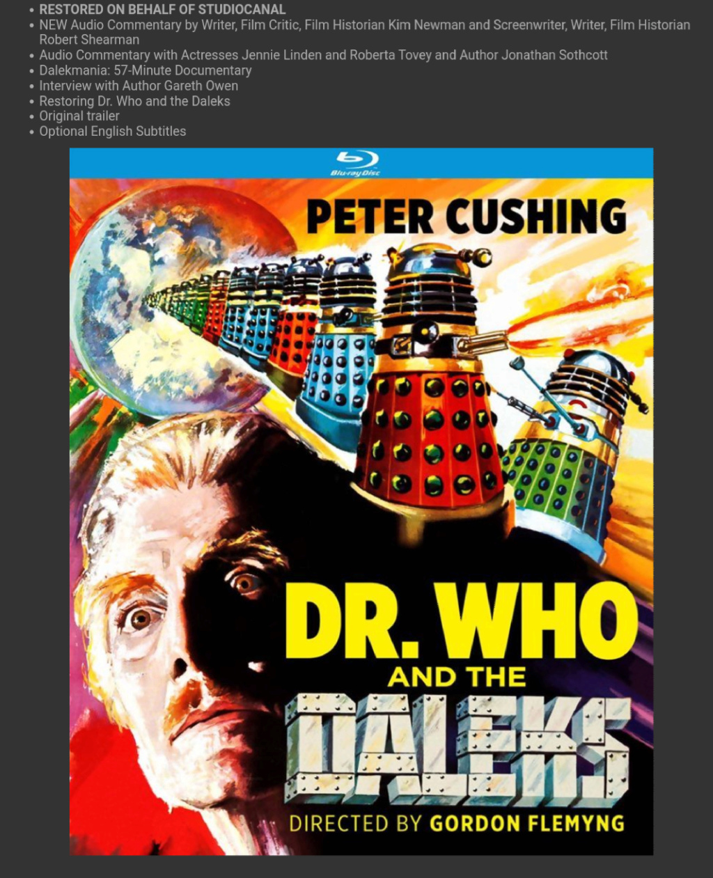 DR. WHO AND THE DALEKS BLU Screen38