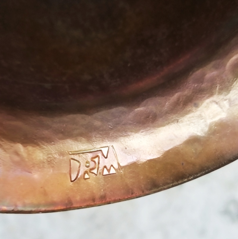 Unknown Maker's Mark on Decorative Piece of Burnished Copper 20190913