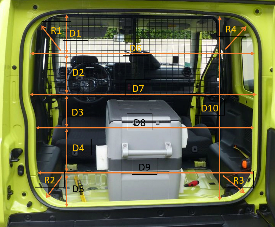 Dimensions porte arrière Passag10