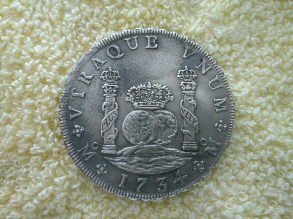 Real de a 8 columnario, 1734, ceca de México. 16116714