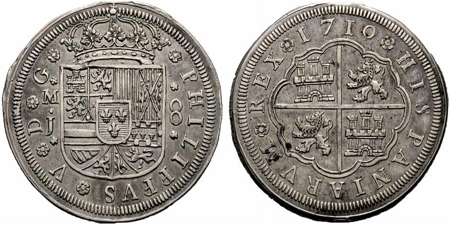 8 Reales de Felipe V. Madrid, 1710. Foto_s10