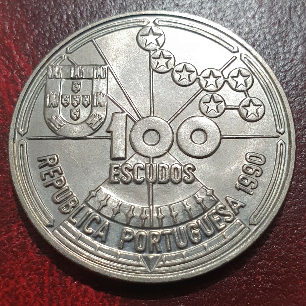 100 escudos de 1990 (Navegação Astronómica) Republica Portuguesa Navast11