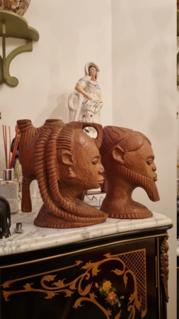 Carved African Heads Heads211