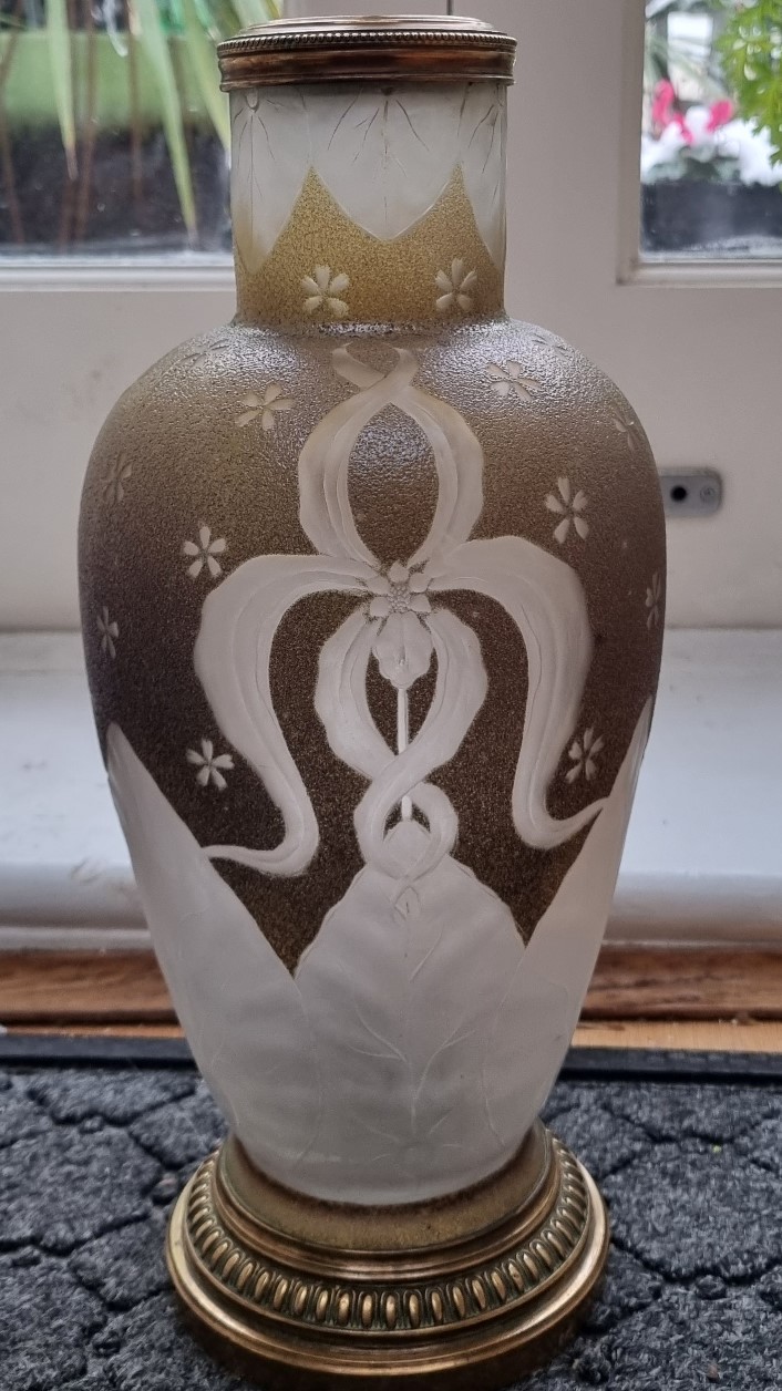 Brass Mounted Glass Vase/Urn Vase2_10