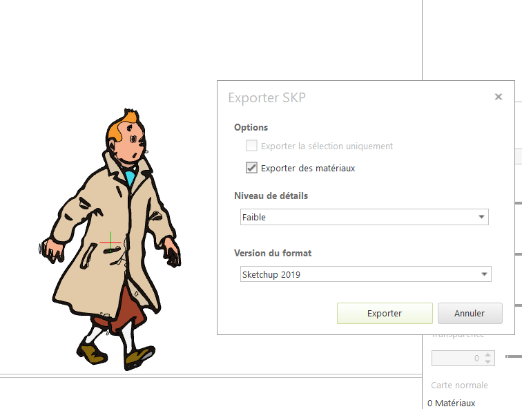 image -  [ SKETCHUP généralité ] Vectorisation Image Tintin12