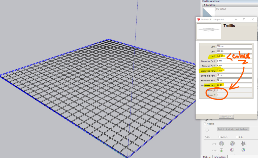  [ SKETCHUP généralité ] Ferraillage béton - Page 2 Treill11