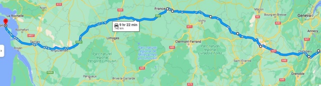 Traversée de la France 750 km en une seule recharge Trajet11