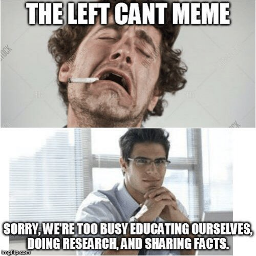 When DRUMPFTARDS say the "left can't meme" D14ox810