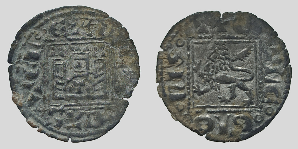 Dinero Noven de Alfonso XI. Toledo. 1330 d C.  1330_a10