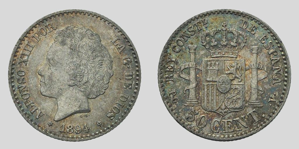 50 Céntimos de 1894  (*18 *94). PGV. Alfonso XIII Alfons21