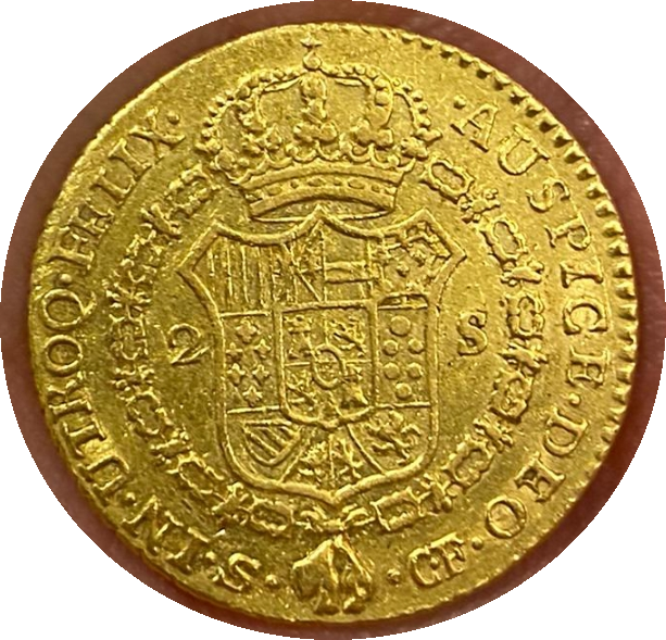 2 Escudos Carlos III año 1773 en oro  Smarts10