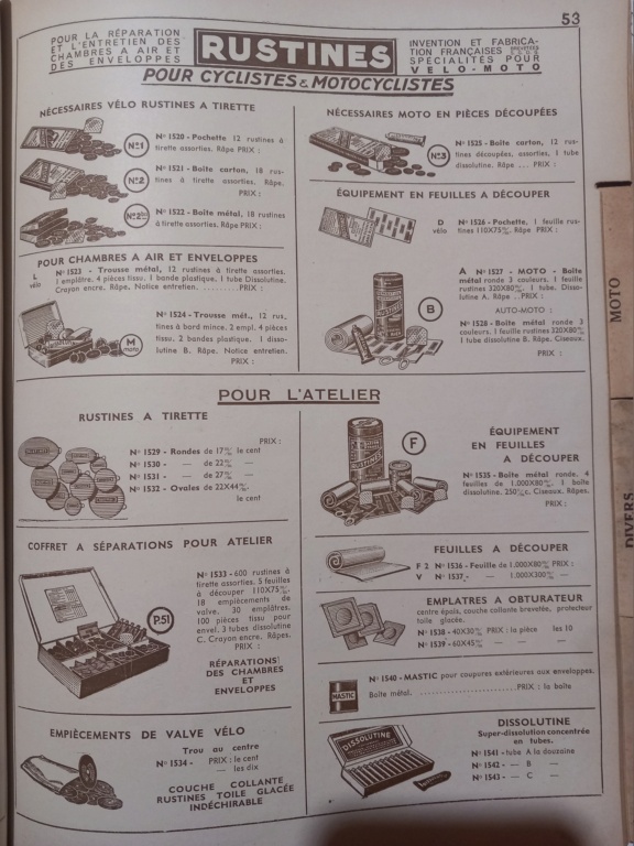 Pneus vendu en 1939 , Michelin,  dunlop, bergougnan,wolber, hutchinson et les accessoires de réparations  17059616