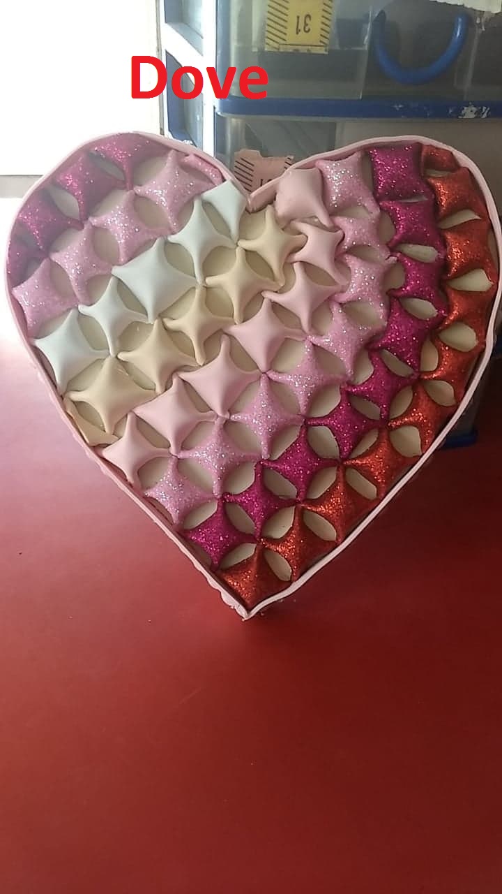 Corazón de cartón, forrado en foamy. Tarea de creartedesafio de febrero Tarea10