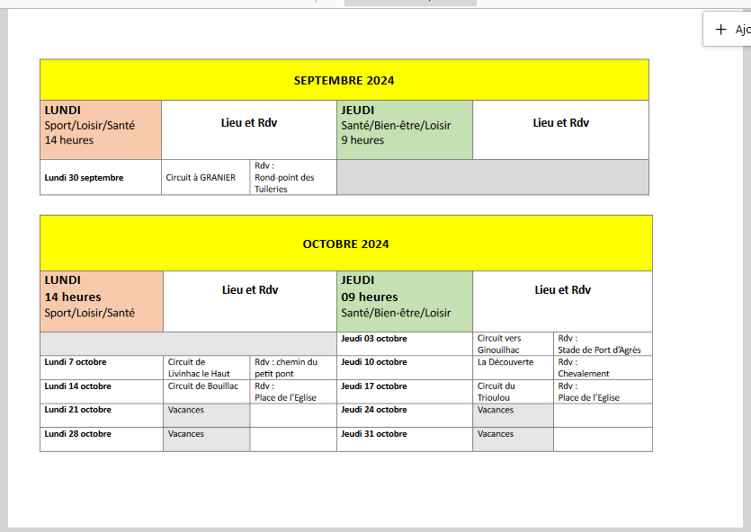 Planning septembre/octobre Screen13