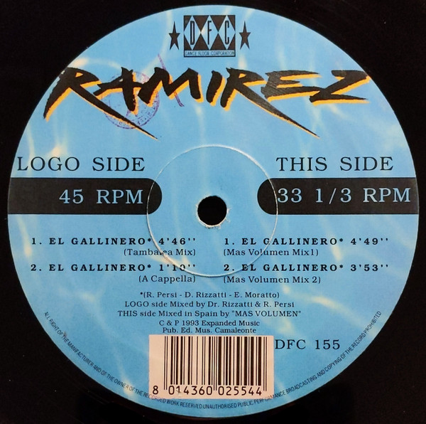 Ramirez - El Gallinero (12'' Vinil, DFC – DFC 155) (Italy, 1993) [Post. 15.11.24] Cd34