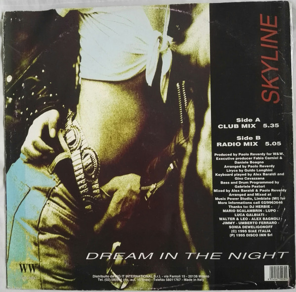 Skyline - Dream In The Night (Vinyl, 12', Wicked & Wild Records) (Italy, 1995) -320K- {Eurodance} - [Post. 16.11.24] Contra32