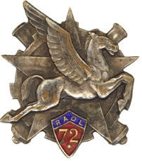 Insigne du 72° Régiment d'Artillerie Divisionnaire Légère 072ral10